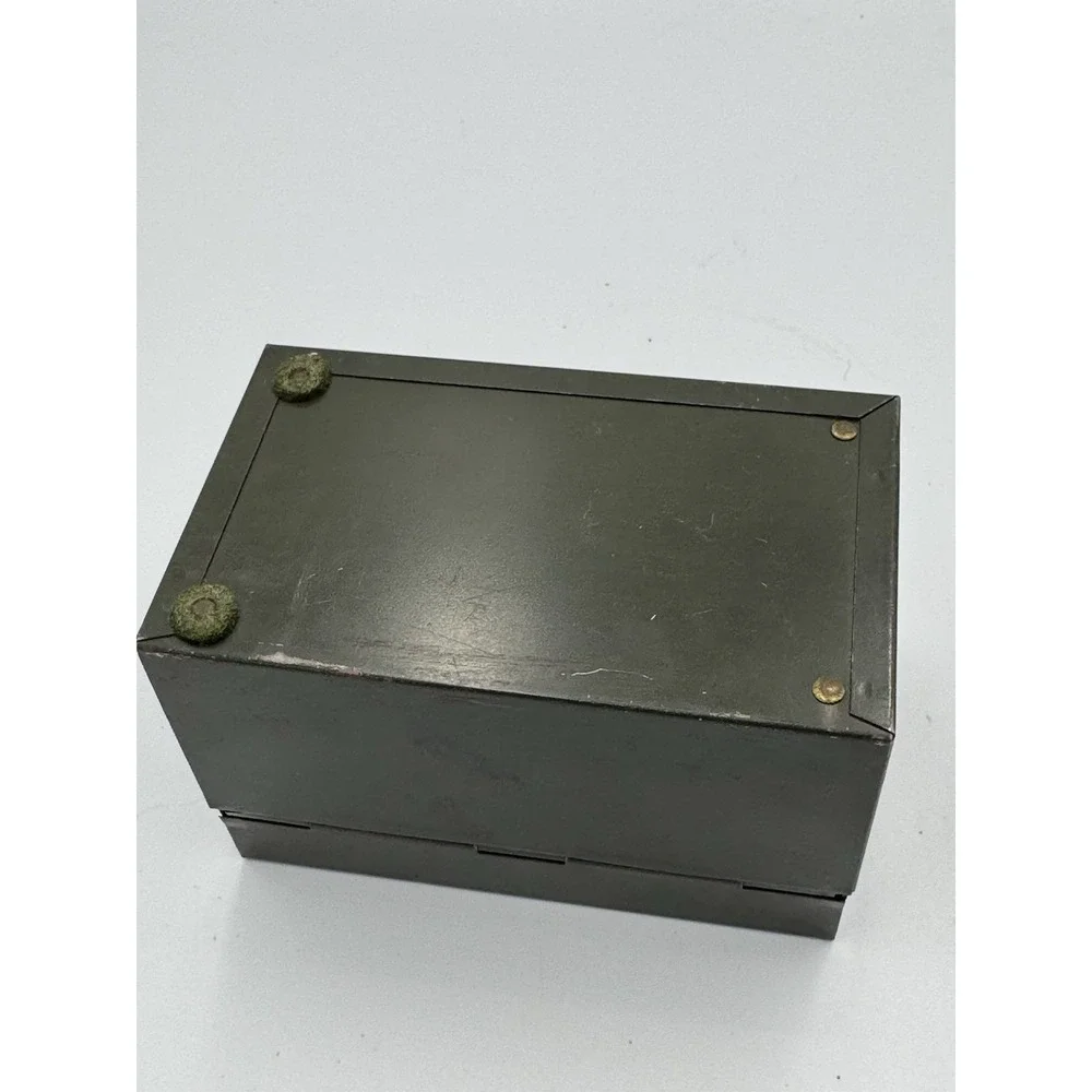 Vintage Industrial Weis Dark Green Metal File Recipe Index Card Storage Box